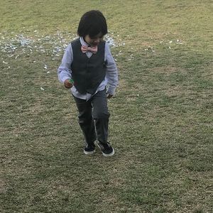 Bluish - grey outfit for special occasions